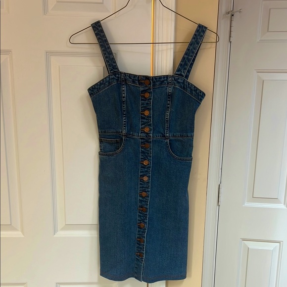 Madewell | Dresses | Madewell Denim Front Button Jumper Dress | Poshmark